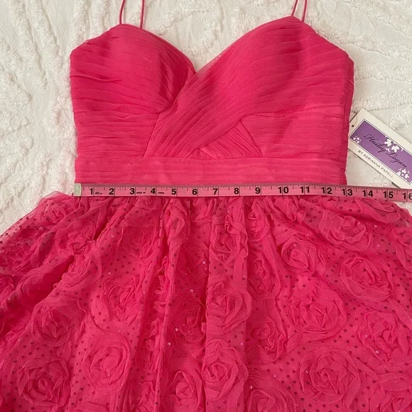 NWT Sparkly Pink Semi-Formal Dress - Picture 6 of 10